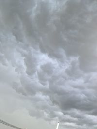 Low angle view of cloudy sky