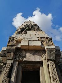 Low angle view of traditional building against sky