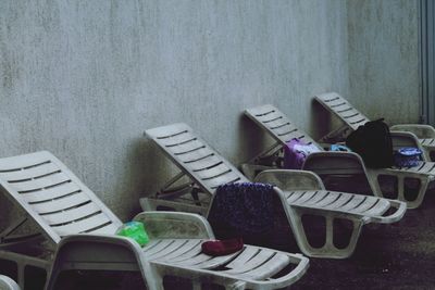 Empty chairs and tables