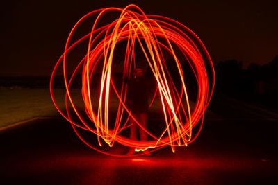 Light trails at night