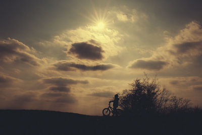 Scenic view of landscape at sunset