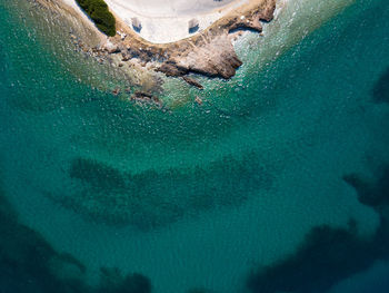 High angle view of sea