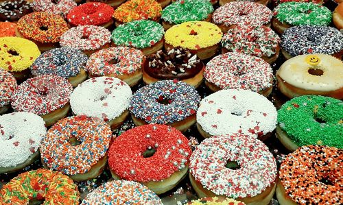 Full frame shot of cupcakes