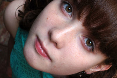 Close-up portrait of cute girl