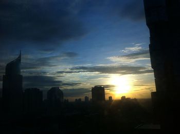 City at sunset