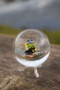 Close-up of toy in glass