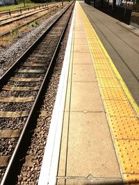 Railway tracks at railroad station