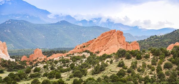 Panoramic view of mountain range