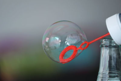 Close-up of bubbles in water