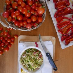 Directly above shot of tomatoes in bowl