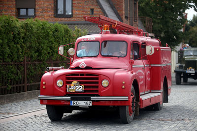 Vintage car on street in city