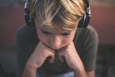 Close-up portrait of a boy