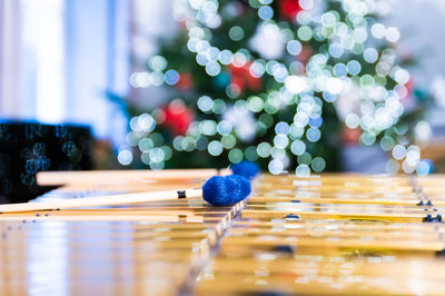 Close-up of christmas decorations