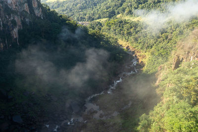 Scenic view of waterfall