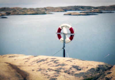 Reflection of man in water
