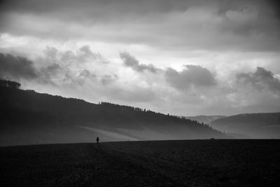 A beautiful, abstract monochrome mountain landscape. decorative, artistic look in black and white.