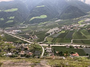 High angle view of townscape