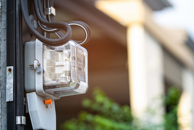 Close-up of security camera