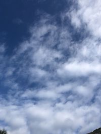 Low angle view of clouds in sky