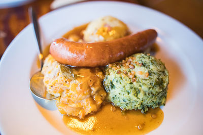 Close-up of food in plate