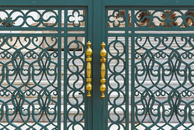 Full frame shot of metal gate