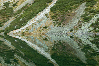 High angle view of lake