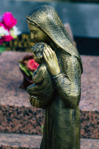 Close-up of statue against blurred background