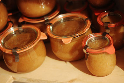 Close-up of jar on table