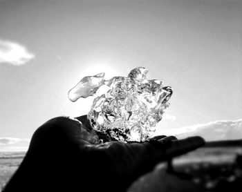 Close-up of cropped hand