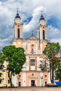 Church of st. francis xavier is located in the old town of kaunas, lithuania.