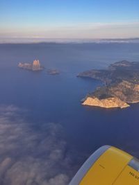 Aerial view of sea against sky