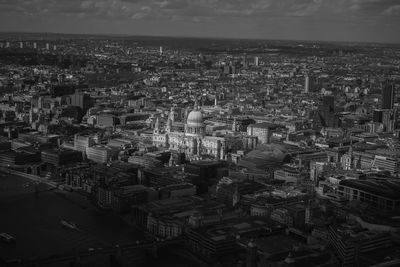 High angle view of cityscape