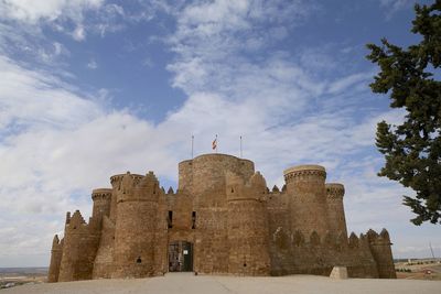 Low angle view of historical building against sky