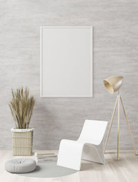 White table against the wall