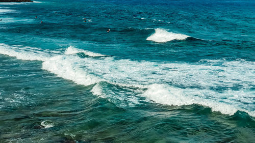 High angle view of sea