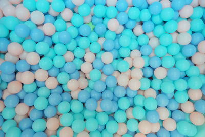 Full frame shot of blue balls