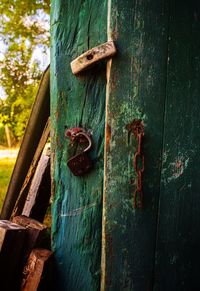 Close-up of rusty door