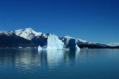 Road to estancia cristina, which can be reached only by boat, and its huge icebergs