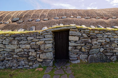 Stone wall of old building