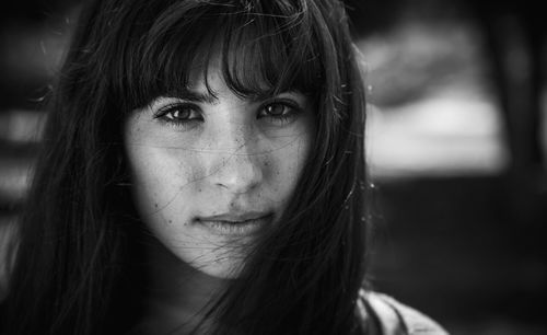 Close-up portrait of young woman