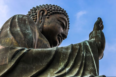 Low angle view of statue