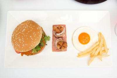 Close-up of cake served in plate