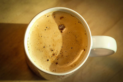 Close-up of coffee on table