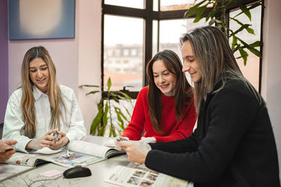 Businesswoman working at office