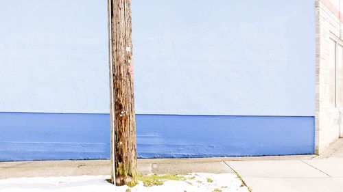 Close-up of white built structure