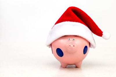 Close-up of toy against white background