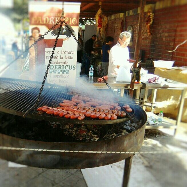 food and drink, food, freshness, retail, indoors, for sale, healthy eating, market stall, market, barbecue, preparation, meat, barbecue grill, cooking, incidental people, store, display, still life, grilled, restaurant