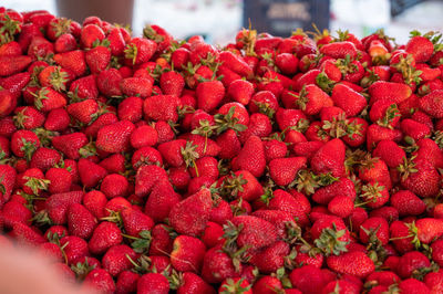 Full frame shot of strawberries