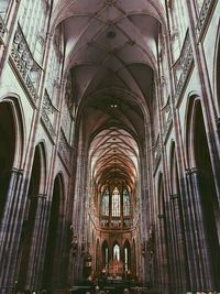 Low angle view of ornate ceiling of historic building