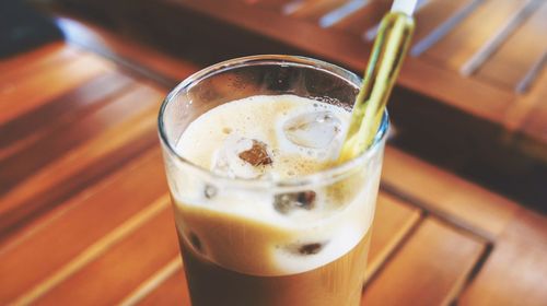 Close-up of drink on table